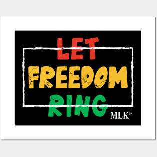 Let Freedom Ring, MLK Quote, Black History Posters and Art